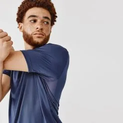 Kalenji Camiseta Running Dry+ Hombre Azul Oscuro Transpirable -Running comercio camiseta running dry hombre azul oscuro transpirable 3