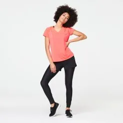 Kalenji Camiseta Running Manga Corta Transpirable Mujer Dry Rosa -Running comercio camiseta running manga corta transpirable mujer dry rosa 2