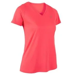 Kalenji Camiseta Running Manga Corta Transpirable Mujer Dry Rosa -Running comercio camiseta running manga corta transpirable mujer dry rosa 4