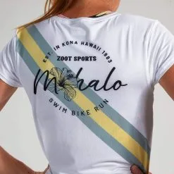 Camiseta Running Manga Corta Transpirable Mujer ZOOT LTD TEE Blanco -Running comercio camiseta running manga corta transpirable mujer zoot ltd tee blanco 4