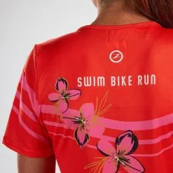 Camiseta Running Manga Corta Transpirable Mujer ZOOT LTD TEE Rojo -Running comercio camiseta running manga corta transpirable mujer zoot ltd tee rojo 4