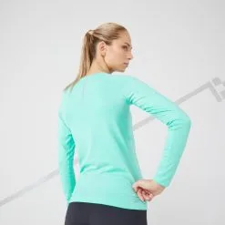 Camiseta Running Térmica Transpirable Mujer Kiprun Skincare Turquesa -Running comercio camiseta running termica transpirable mujer kiprun skincare turquesa 2