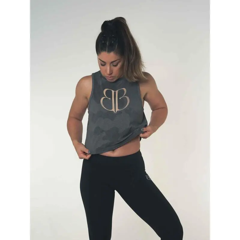 Camiseta Sin Mangas Mujer Banbroken Gris 4 Camiseta Sin Mangas Mujer Banbroken Gris - Imagen 2