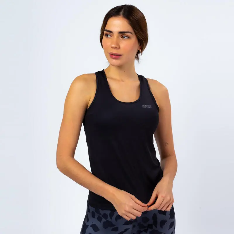 THE RUNNING REPUBLIC Camiseta Sin Mangas Para Running De Poliéster Reciclado Mujer TRR Negra 3 THE RUNNING REPUBLIC Camiseta Sin Mangas Para Running De Poliéster Reciclado Mujer TRR Negra