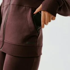 Kalenji Chaqueta Con Capucha Running Cálida Mujer Jogging 500 Marrón -Running comercio chaqueta con capucha running calida mujer jogging 500 marron 3