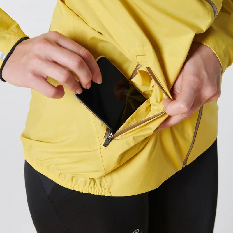 EVADICT Chaqueta Cortavientos Trail Running Impermeable Mujer Amarillo 7 EVADICT Chaqueta Cortavientos Trail Running Impermeable Mujer Amarillo - Imagen 5