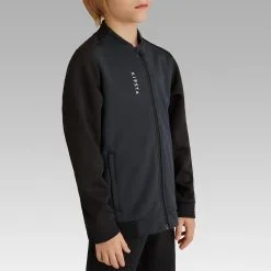 Chaqueta De Fútbol Con Cremallera Kipsta T100 Niños Negro -Running comercio chaqueta de futbol con cremallera kipsta t100 nios negro 2