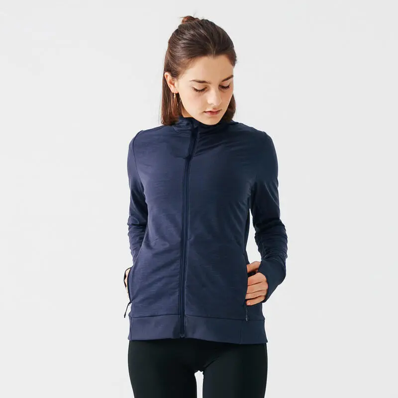 Kalenji Chaqueta Running Mujer Capucha Warm Azul Oscuro 3 Kalenji Chaqueta Running Mujer Capucha Warm Azul Oscuro