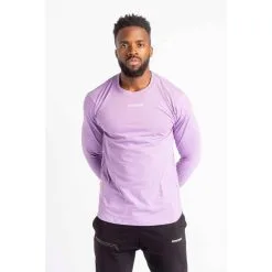 AESTHETIC WOLF Core Scoop Camisa De Manga Larga - Fitness - Hombre - Roja -Running comercio core scoop camisa de manga larga fitness hombre lila