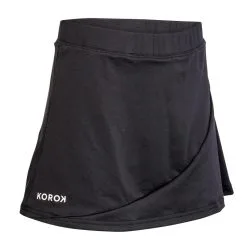 Falda Hockey Hierba Korok FH100 Niñas Negro