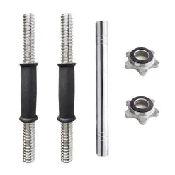 Juego 2 Barras Mancuernas De Hierro 25mm Fitness Tech -Running comercio juego 2 barras mancuernas de hierro 25mm fitness tech 1