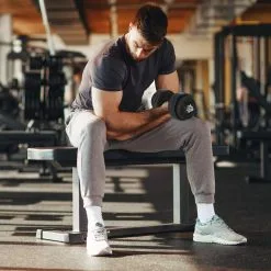 Juego De Mancuernas Ajustable 30KG Con Barra HOMCOM 43x18x7,5 Cm Ngero -Running comercio juego de mancuernas ajustable 30kg con barra homcom 43x18x75 cm ngero 1