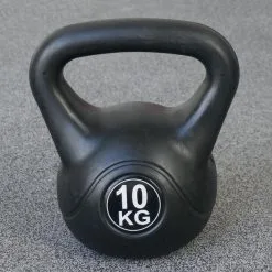 IVOL Kettlebell 10 Kg - Plástico - Para Uso Interior Y Exterior - Negro -Running comercio kettlebell 10 kg plastico para uso interior y exterior negro 1