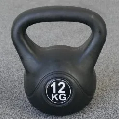 IVOL Kettlebell 12 Kg - Plástico - Para Uso Interior Y Exterior - Negro -Running comercio kettlebell 12 kg plastico para uso interior y exterior negro 1