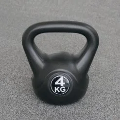 IVOL Kettlebell 4 Kg - Plástico - Para Uso Interior Y Exterior - Negro -Running comercio kettlebell 4 kg plastico para uso interior y exterior negro 1