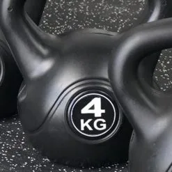 IVOL Kettlebell 4 Kg - Plástico - Para Uso Interior Y Exterior - Negro -Running comercio kettlebell 4 kg plastico para uso interior y exterior negro 3
