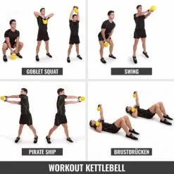 Kettlebell Gorilla Sports Hierro Fundido Negro/Rojo -Running comercio kettlebell gorilla sports hierro fundido negrorojo 4