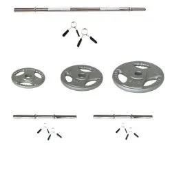 Kit De Barra De 1.80m, Mancuernas Y Discos De Pesas Viok Sport