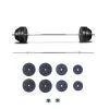 OZIO FITNESS Kit De Pesas De 60KG Con Discos, Barra Y Topes Fitness Musculación -Running comercio kit de pesas de 60kg con discos barra y topes fitness musculacion