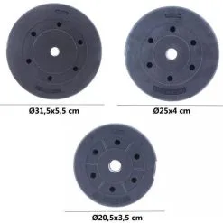 OZIO FITNESS Kit De Pesas De 60KG Con Discos, Barra Y Topes Fitness Musculación -Running comercio kit de pesas de 60kg con discos barra y topes fitness musculacion 2