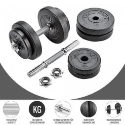 Kit Mancuenras Gorilla Sports 20Kg Diámetro 30/31 Mm 11 Kit Mancuenras Gorilla Sports 20Kg Diámetro 30/31 Mm -Running comercio kit mancuenras gorilla sports 20kg diametro 3031 mm 4