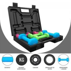 Kit Mancuernas Aerobic Fitness Gorilla Sports 12 Kg Con Estuche -Running comercio kit mancuernas aerobic fitness gorilla sports 12 kg con estuche 3