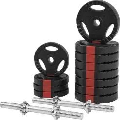 Kit Mancuernas Gorilla Sports Cromado/Negro 30Kg Diámetro 30/31 Mm -Running comercio kit mancuernas gorilla sports cromadonegro 30kg diametro 3031 mm 4