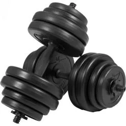 Kit Mancuernas Musculación Gyronetics Negro 30Kg Diámetro 25mm -Running comercio kit mancuernas musculacion gyronetics negro 30kg diametro 25mm 4