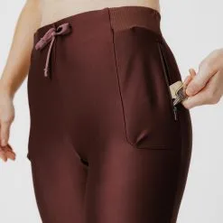 Kalenji Leggings Cortos Running Transpirable Mujer - Run Dry 500 Marrón -Running comercio leggings cortos running transpirable mujer run dry 500 marron 4