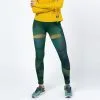 THE RUNNING REPUBLIC Leggings Running Largos De Poliéster Reciclado Para Mujer TRR Geo Verde -Running comercio leggings running largos de poliester reciclado para mujer trr geo verde