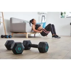 Mancuerna 7,5 Kg Hexagonal Dumbbell Musculación Cross Training Corength -Running comercio mancuerna 75 kg hexagonal dumbbell musculacion cross training corength 3