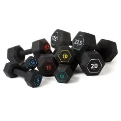 CORENGTH Mancuerna Musculación Crosstraining Hex Dumbbell Negro Hexagonal 17,5 kg -Running comercio mancuerna musculacion crosstraining hex dumbbell negro hexagonal 175 kg 3