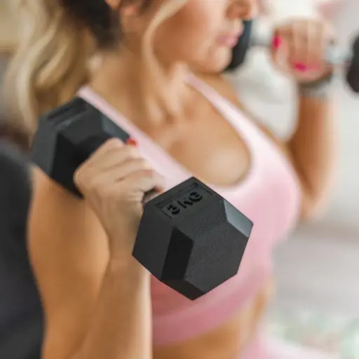 Running comercio -Running comercio mancuernas de goma hexagonales 3kg par bodytone 1