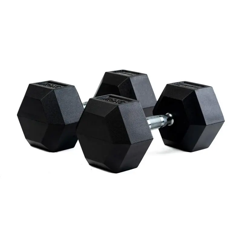 BODYTONE Mancuernas De Goma Hexagonales Profesionales 17Kg 4 BODYTONE Mancuernas De Goma Hexagonales Profesionales 17Kg - Imagen 2
