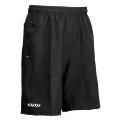 Pantalón Corto De Hockey Hierba Niños Korok FH500 Negro