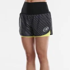 Pantalón Corto De Pádel Para Mujer - Bullpadel Lonja Negro -Running comercio pantalon corto de padel para mujer bullpadel lonja negro 1