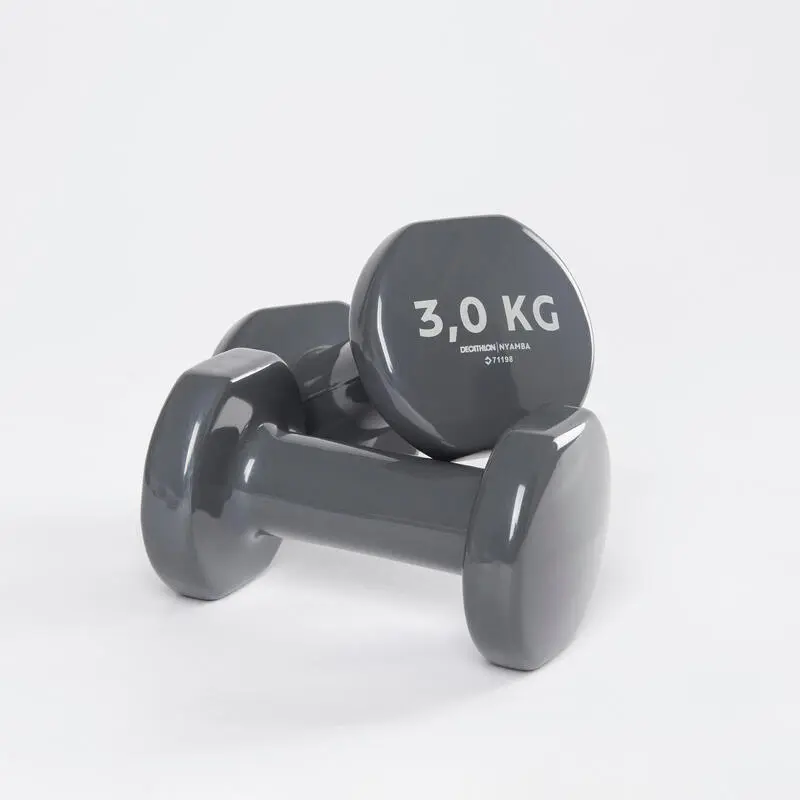 Domyos Pesas 2 X 3Kg De Vinilo Fitness Gimnasia En Casa Pilates Nyamba Gris 4 Domyos Pesas 2 X 3Kg De Vinilo Fitness Gimnasia En Casa Pilates Nyamba Gris - Imagen 2