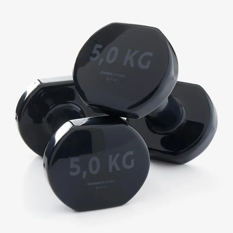Domyos Pesas 2 X 5Kg De Vinilo Fitness Gimnasia En Casa Pilates Nyamba Negro 3 Domyos Pesas 2 X 5Kg De Vinilo Fitness Gimnasia En Casa Pilates Nyamba Negro