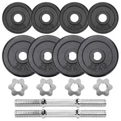 YOURFIT SET DE HALTERES DE MUSCULACIÓN 20KG -Running comercio set de halteres de musculacion 20kg 3