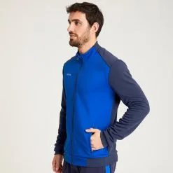 Sudadera Chándal De Fútbol Con Cremallera Aduto Kipsta Essential Marino Y Azul -Running comercio sudadera chandal de futbol con cremallera aduto kipsta essential marino y azul 1