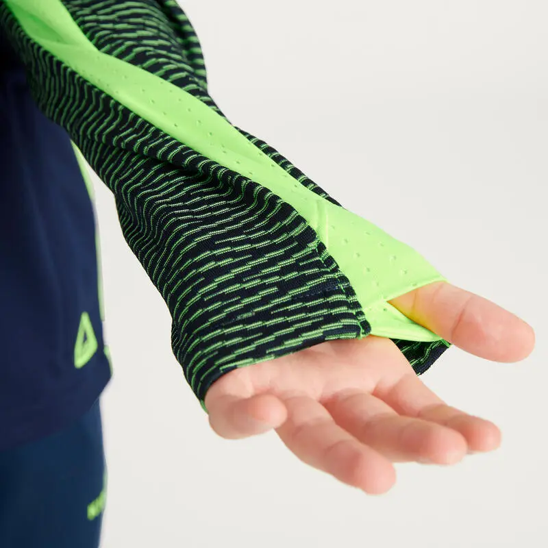 Sudadera De Fútbol Con 1/2 Cremallera Niños Kipsta CLR Azul Marino Y Amarilla 5 Sudadera De Fútbol Con 1/2 Cremallera Niños Kipsta CLR Azul Marino Y Amarilla - Imagen 3