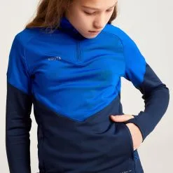 Sudadera De Fútbol Niña Kipsta Viralto+ Negro -Running comercio sudadera de futbol nia kipsta viralto azul