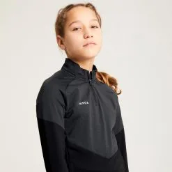 Sudadera De Fútbol Niña Kipsta Viralto+ Negro -Running comercio sudadera de futbol nia kipsta viralto negro 1