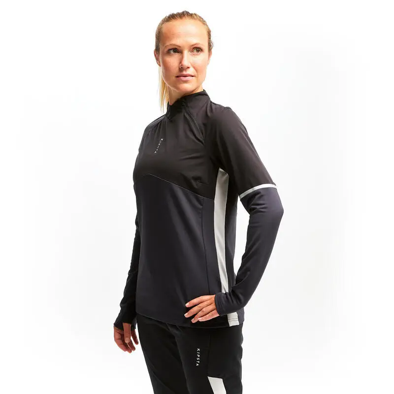 Sudadera Fútbol Kipsta T500 Mujer Negro 5 Sudadera Fútbol Kipsta T500 Mujer Negro - Imagen 3