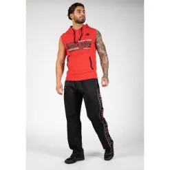 Sudadera Sin Mangas Con Capucha Poliéster Hombre GORILLA WEAR Melbourne Rojo -Running comercio sudadera sin mangas con capucha poliester hombre gorilla wear melbourne rojo 2