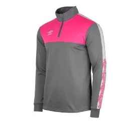 SUDADERA UMBRO COVADONGA NEGRA BLANCO NIÑO -Running comercio sudadera umbro covadonga gris rosa nio